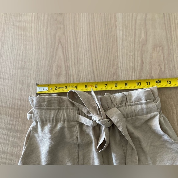 Lush| Tan Paperbag Trousers with tie waist and tapered leg—Size M••• - Picture 14 of 14